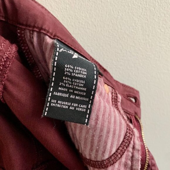 7famk B(AIR) Colour Ankle Skinny Jean Denim in Oxblood - Picture 15 of 16